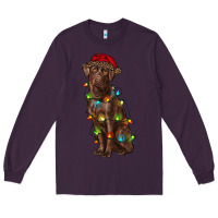Plum Christmas labrador retriever Long Sleeve Tee - RanaPortraitStore
