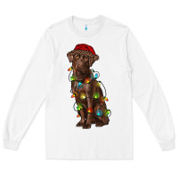 White Christmas labrador retriever Long Sleeve Tee - RanaPortraitStore