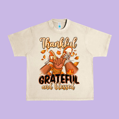 Thankful Grateful And Blessed Black Baby Girl Urban Heavy Tee Designed By Ranaportraitstore