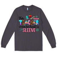 Smoke this teacher wears her heart on sleeve Long Sleeve Tee - AdoDesignShop