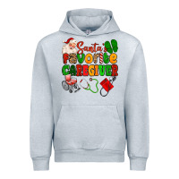 Heather Grey santas favorite caregiver Urban Hoodie - MaliasSmallBusiness