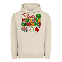Pigment French Oak santas favorite caregiver Urban Hoodie - MaliasSmallBusiness