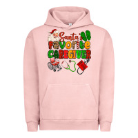 Pigment Salmon santas favorite caregiver Urban Hoodie - MaliasSmallBusiness
