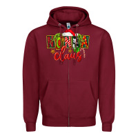 Burgundy christmas nonna claus Zipper Hoodie - FaDigitalArtStudio