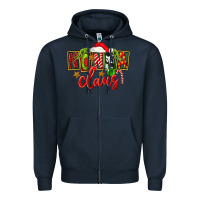 Navy christmas nonna claus Zipper Hoodie - FaDigitalArtStudio