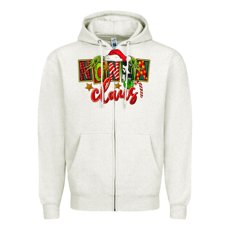 Christmas Nonna Claus Zipper Hoodie by FaDigitalArtStudio | Teevron