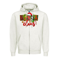 Oatmeal Heather christmas nonna claus Zipper Hoodie - FaDigitalArtStudio