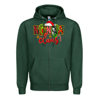 Sports Green christmas nonna claus Zipper Hoodie - FaDigitalArtStudio