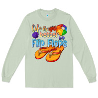 Matcha life is better in flip flops Long Sleeve Tee - texasbilliewilder