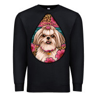 Black shih tzu teardrop earrings Premium Sweatshirt - Artiststas