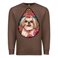 Chestnut shih tzu teardrop earrings Premium Sweatshirt - Artiststas