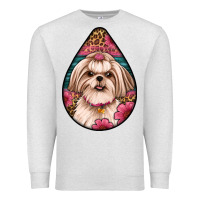 Oatmeal Heather shih tzu teardrop earrings Premium Sweatshirt - Artiststas
