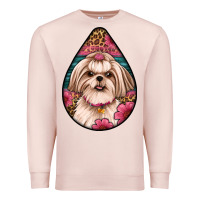 Pale Pink shih tzu teardrop earrings Premium Sweatshirt - Artiststas