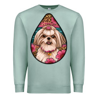 Seafoam shih tzu teardrop earrings Premium Sweatshirt - Artiststas