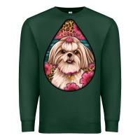Sports Green shih tzu teardrop earrings Premium Sweatshirt - Artiststas