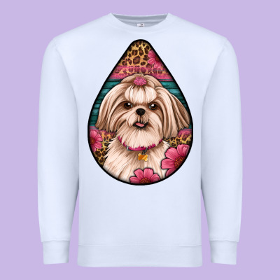 Shih Tzu Teardrop Earrings Premium Sweatshirt Designed By Artiststas