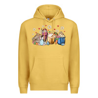 Antique Gold easter coffee cups Premium Hoodie - MaliasSmallBusiness