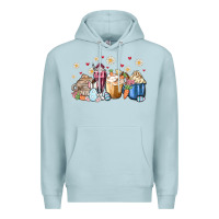 Blue Mist easter coffee cups Premium Hoodie - MaliasSmallBusiness