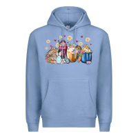 Colony Blue easter coffee cups Premium Hoodie - MaliasSmallBusiness