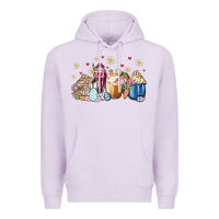 Lilac easter coffee cups Premium Hoodie - MaliasSmallBusiness