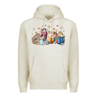 Oatmeal Heather easter coffee cups Premium Hoodie - MaliasSmallBusiness