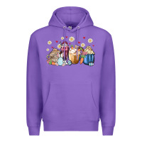Purple easter coffee cups Premium Hoodie - MaliasSmallBusiness