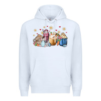 White easter coffee cups Premium Hoodie - MaliasSmallBusiness