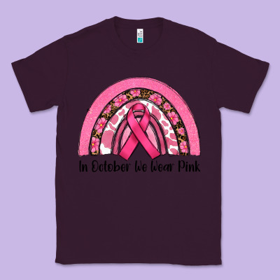 In October We Wear Pink Classic Tee Designed By Ranaportraitstore