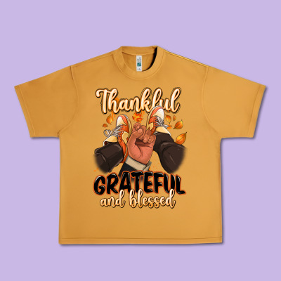 Thankful Grateful And Blessed Black Man Sneakers Urban Heavy Tee Designed By Ranaportraitstore