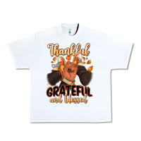 White Thankful grateful and Blessed black man sneakers Urban Heavy Tee - RanaPortraitStore