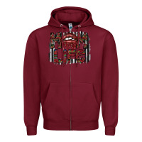 Burgundy mom life Zipper Hoodie - SublimationCraftShop