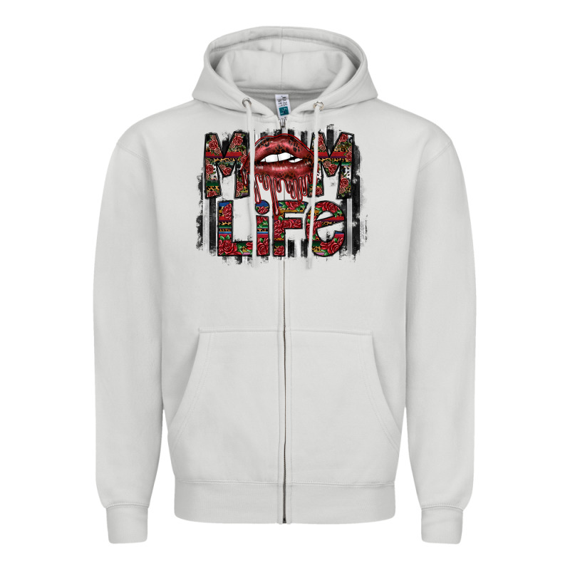 Mom Life Zipper Hoodie by SublimationCraftShop | Teevron