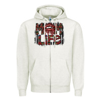 Oatmeal Heather mom life Zipper Hoodie - SublimationCraftShop