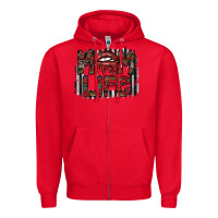 Red mom life Zipper Hoodie - SublimationCraftShop