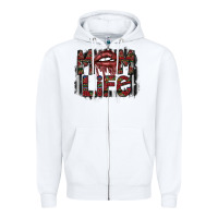 White mom life Zipper Hoodie - SublimationCraftShop