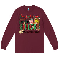 Burgundy i'm just here for the snacks #softball brother Long Sleeve Tee - Zillion Design Studio