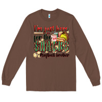 Chestnut i'm just here for the snacks #softball brother Long Sleeve Tee - Zillion Design Studio