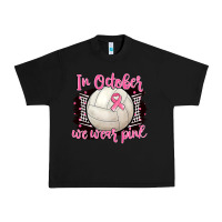 Black in october we wear pink volleyball Urban Heavy Tee - BarkalooDesign