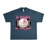 Midnight Navy in october we wear pink volleyball Urban Heavy Tee - BarkalooDesign