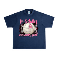 Navy in october we wear pink volleyball Urban Heavy Tee - BarkalooDesign