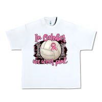 White in october we wear pink volleyball Urban Heavy Tee - BarkalooDesign