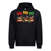 Black ho ho ho reindeer Urban Hoodie - MaliasSmallBusiness