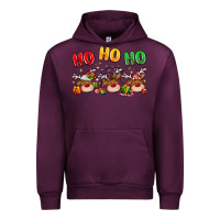 Mauve Wine ho ho ho reindeer Urban Hoodie - MaliasSmallBusiness
