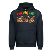 Navy ho ho ho reindeer Urban Hoodie - MaliasSmallBusiness