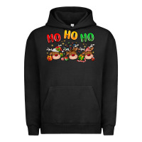 Pigment Black ho ho ho reindeer Urban Hoodie - MaliasSmallBusiness