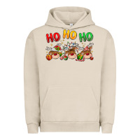 Pigment French Oak ho ho ho reindeer Urban Hoodie - MaliasSmallBusiness