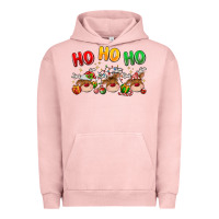 Pigment Salmon ho ho ho reindeer Urban Hoodie - MaliasSmallBusiness
