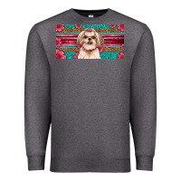 Charcoal Heather shih tzu license plate Premium Sweatshirt - Artiststas