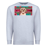Heather Grey shih tzu license plate Premium Sweatshirt - Artiststas