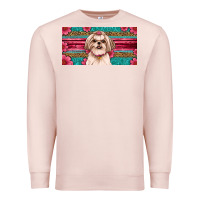 Pale Pink shih tzu license plate Premium Sweatshirt - Artiststas